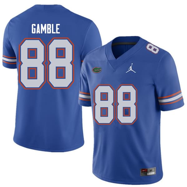 Men's NCAA Florida Gators Kemore Gamble #88 Stitched Authentic Jordan Brand Royal College Football Jersey TQD2365HQ